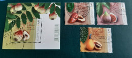 SLOVENIA 2013 Flora Fruits Used Stamps + Block - Eslovenia