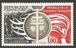 348 France Yv 1821 Libération Médaille Résistance Medal MNH ** Neuf SC (1821-1d) - WW2