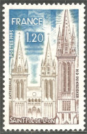 348 France Yv 1808 Cathédrale St Pol De Léon Cathedral MNH ** Neuf SC (1808-1d) - Iglesias Y Catedrales