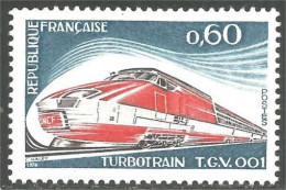 348 France Yv 1802 Turbotrain TGV 001 Railways Train Zug Locomotive MNH ** Neuf SC (1802-1b) - Treni