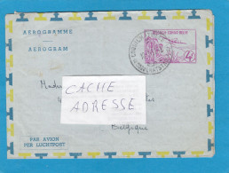 AEROGRAMME DE COQUILHATVILLE POUR HUY,1957. - Lettres & Documents