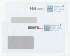 2 Diff FRANKIT Deutsche Post COVERS 2014 Germany Cover Machine Post Meter - Franking Machines (EMA)