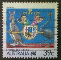Australia, Scott #1063, Used(o), 1988, Living Together Series, Tourism, Tourists, 39cts - Oblitérés
