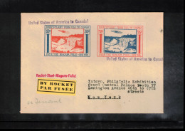 USA 1936 Rocket Mail - International Philatelic Exhibition New York - Rocket Start Niagara Falls From USA To Canada - Cartas & Documentos