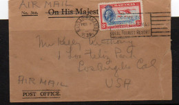 BAHAMAS - 1938 - AIRMAIL COVER TO LOS ANGLES FRANKED 8D FLAMINGO  - 1859-1963 Colonia Britannica