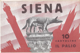 SIENA PALIO CONTRADE 10 CARTOLINE PALIO CON FOLDER VENTURINI 1938 - Siena