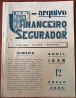 Arquivo Financeiro E Segurador – Abril 1935 - Autres & Non Classés