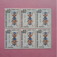 Taxe N°110 40 C Insecte - Bloc De 6 - Neuf ** 1 Timbre Avec Charnière - 1960-... Ungebraucht