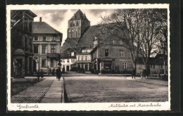 AK Greifswald, Mühlentor Mit Marienkirche  - Greifswald