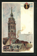 Künstler-AK Heinrich Kley: München, Am Petersturm  - Kley