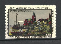Reklamemarke Emmerich, An Der Rheinpromenade, SRB Margarine, Van Rossum & Co.  - Vignetten (Erinnophilie)