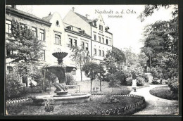 AK Neustadt / Orla, Idylle Am Schlossplatz  - Neustadt / Orla