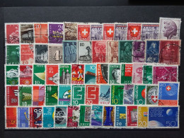 SVIZZERA Anni '30/'50 - 60 Francobolli Differenti Timbrati + Spese Postali - Usati