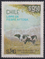 F-EX49252 CHILE MNH 1981 COW LIBRE DE FIEBRE AFTOSA.  - Kühe