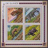 F-EX49257 GUINEA GUINEE MNH 1975 MNH OX ZEBRA PANTHERA FELINE.  - Unused Stamps