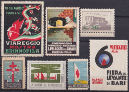 F-EX49534 ITALY ITALIA CINDERELLA STAMPS LOT LEVANT FAIR VIAREGGIO CHEESE.  - Vignetten (Erinnophilie)