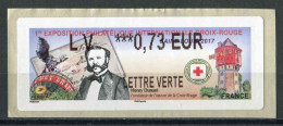 Timbre De Distributeur De 2017 "LETTRE VERTE EC ***0,73 EUR - HENRI DUNANT" - 2010-... Abgebildete Automatenmarke