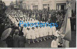 226732 ARGENTINA BUENOS AIRES AZUL CALLE YRIGOYEN DESFILE ESCOLAR 1937 POSTAL POSTCARD - Argentinië