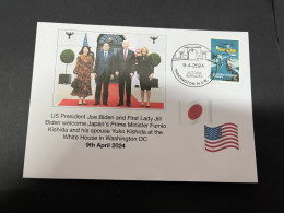 11-4-2024 (1 Z 37) Japan Prime Minister Fumio Kishida And Wife Visit To USA & Meet Joe Biden - 9th April 2024 - Militaria