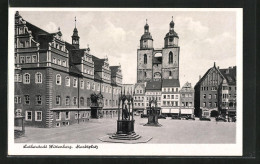 AK Wittenberg, Marktplatz Mit Denkmal  - Wittenberg