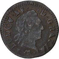 France, Louis XV, Liard à La Vieille Tête, 1772, Montpellier, Cuivre, TB+ - 1715-1774 Luis XV El Bien Amado