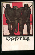 Künstler-AK Richard Klein: Opfertag 1917, Verwundeter Soldat  - Croce Rossa