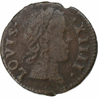 France, Louis XIV, Denier Tournois, 1649, Paris, Cuivre, TB+, Gadoury:70 - 1643-1715 Lodewijk XIV De Zonnekoning