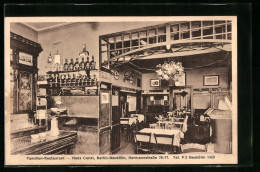 AK Berlin-Neukölln, Familien-Restaurant, Hermannstrasse 76-77, Innenansicht  - Neukölln