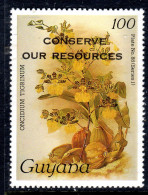 GUYANA - 1988 REICHENBACHIA ORCHIDS OVERPRINTED CONSERVE OUR RESOURCES PLATE 88 SERIES 1 FINE MNH ** SG 2436 - Guyana (1966-...)