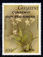 GUYANA - 1988 REICHENBACHIA ORCHIDS OVERPRINTED CONSERVE OUR RESOURCES PLATE 68 SERIES 1 FINE MNH ** SG 2435 - Guyana (1966-...)