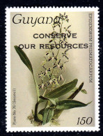 GUYANA - 1988 REICHENBACHIA ORCHIDS OVERPRINTED CONSERVE OUR RESOURCES PLATE 76 SERIES 1 FINE MNH ** SG 2453 - Guyana (1966-...)