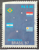 C 2044 Brazil Stamp Mercosur Paraguay Flag Argentina Uruguay Star 1997 Circulated 1 - Usati