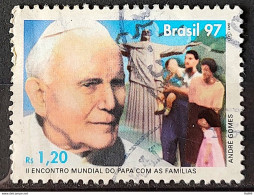 C 2043 Brazil Stamp World Pope Meeting With Families Religion 1997 Circulated 11 - Gebruikt