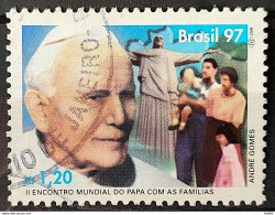 C 2043 Brazil Stamp World Pope Meeting With Families Religion 1997 Circulated 7 - Gebruikt