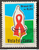 C 2028 Brazil Stamp Campaign Against Aids Health 1997 Circulated 2 - Gebraucht