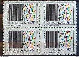 C 2026 Brazil Stamp Joy Art Bar Code 1997 Block Of 4 - Neufs