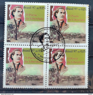 C 2024 Brazil Stamp Poet Castro Alves Literature 1997 Block Of 4 CBC BA - Unused Stamps