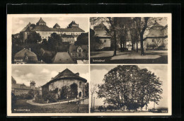 AK Augustusburg I. Erzgeb., Schloss, Schlosshof, Brunnenhaus  - Augustusburg