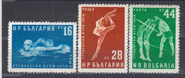 Bulgaria 1958 - Student Sports Games, Mi-Nr. 1076/78, MNH** - Nuovi