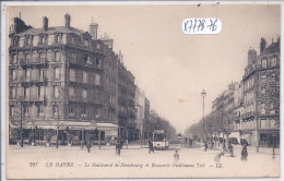 LE HAVRE- LE BOULEVARD DE STRASBOURG ET BRASSERIE GUILLAUME TELL- CARTE NON AFFRANCHIE ET TAXEE A 30 C- - Zonder Classificatie