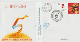 Fifth Anniversary Of Selecting Beijing As Host For The Olympic Games 2008 - Cover From China. Postal Weight 0,04 Kg - Sommer 2008: Peking