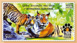 India 2022 2nd International Tiger Forum 1v Stamp MNH - Roofkatten