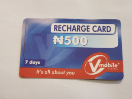 NIGERIA-(NG-VMO-REF-0001A)-V-mobile-(5060-7222-1435-6099)-(2)-(500 Naria Nigri)-used Card - Nigeria