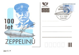 Cards CDV B 222 A, B Czech Republic Centenary Of The Zeppelins 2000 - Zeppelin