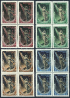 Russia 2032-2035 Block/4, 2033 Perf L12.5. MNH. Launching Of Sputnik 2, 1957. - Unused Stamps