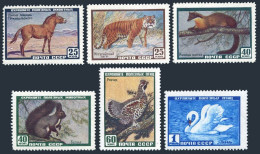 Russia 2213-2219, MNH. Fauna 1959-60. Siberian Horse,Tiger,Red Squirrel,Marten, - Unused Stamps