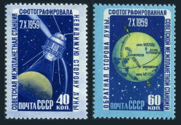 Russia 2309-2310,MNH.Michel 2336-2337. Lunik 3.Photographing Far Side.1960. - Unused Stamps