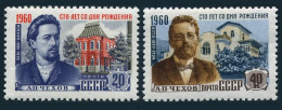 Russia 2297-2298,MNH.Michel 2312-2313. Anton P.Chekhov,play-writer.1960. - Ungebraucht