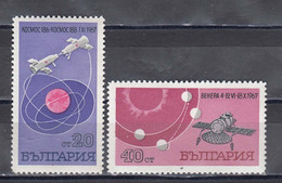 Bulgaria 1967 - Space, Mi-Nr. 1777/78, MNH** - Ongebruikt