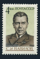 Russia 2501 Two Stamps,MNH.Mi 2508. Sergey Ivanovich Vavilov, Physicist, 1961. - Neufs